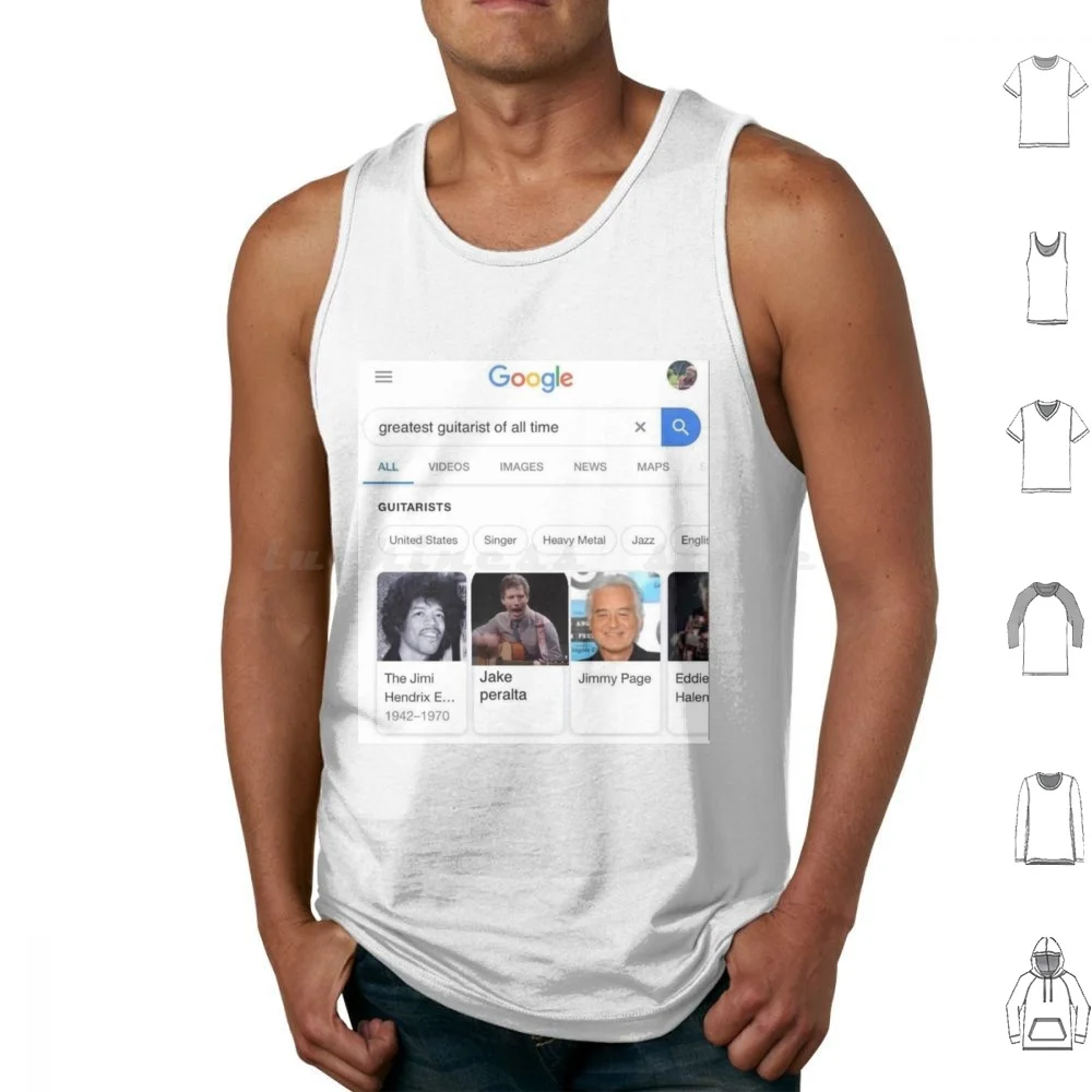 Peralta , The Greated Guitarist Of All Times Tank Tops Print Cotton Jake Peralta Andy Samberg B99 Brooklyn 99 Nine