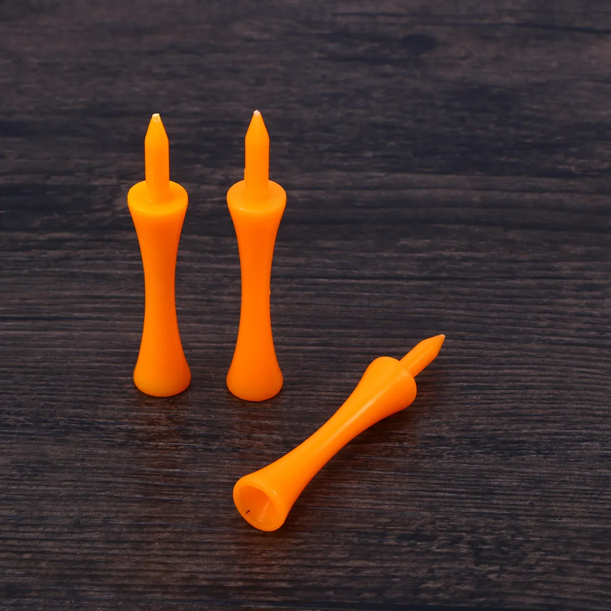

50Pcs Orange Castle Golf Tees 70Mm Length Strong ABS Plastic Easy to See Ideal for Beginners and Pros