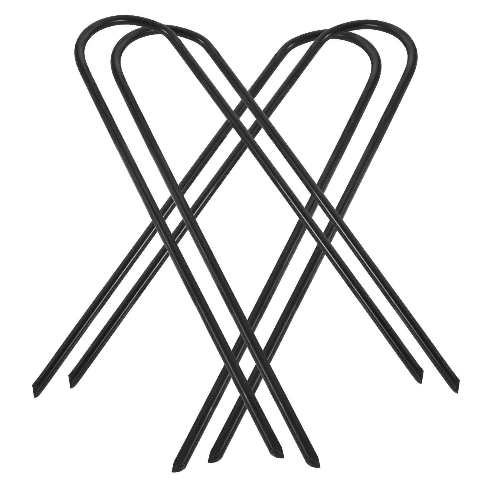 

4pcs Tent Stakes Durable Trampoline Stakes Outdoor Ground Stake Camping Garden Accessories Black Fixing Piles For Tents