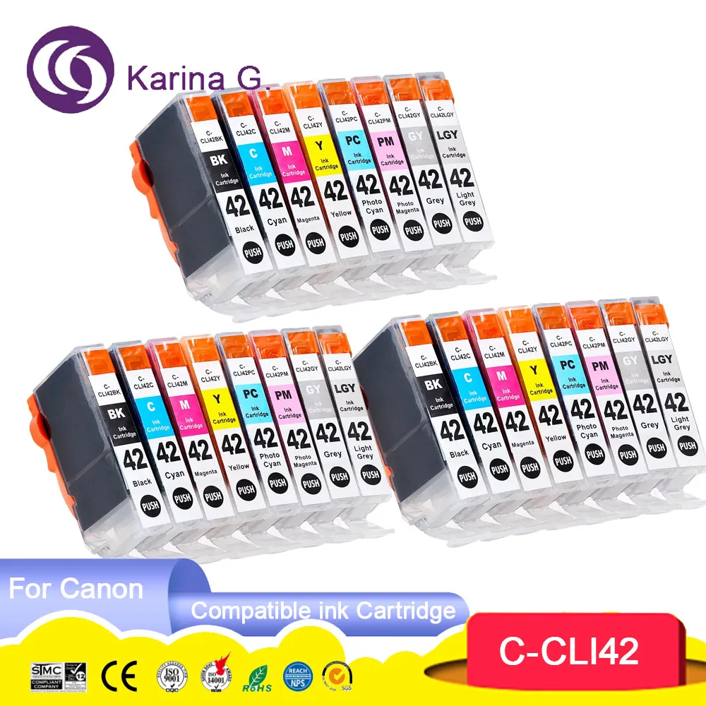 

For Canon 42 Ink Cartridge Compatible for Canon CLI42 CLI 42 Ink Cartridge Suit for CANON PIXMA Pro-100 PRO-100S etc. Printer