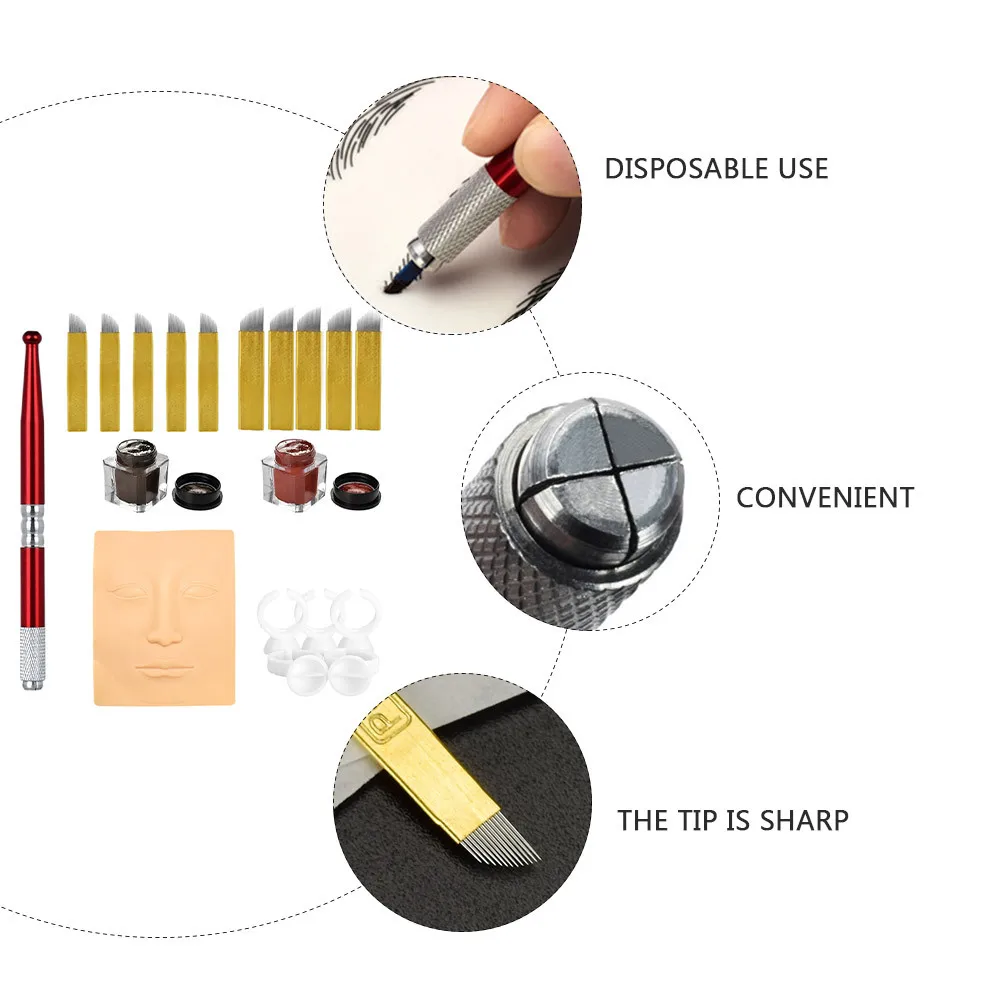 

1Set Eyebrow Microblading Supply Kit for Fast Coloring Results Suitable for Beginner Practice and Professional Tattoo Artistry