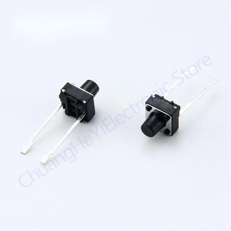 

100PCS 6*6*7mm Middle 2 pins Long Pins Tact Push Button Switch 6x6x7mm Micro Switch