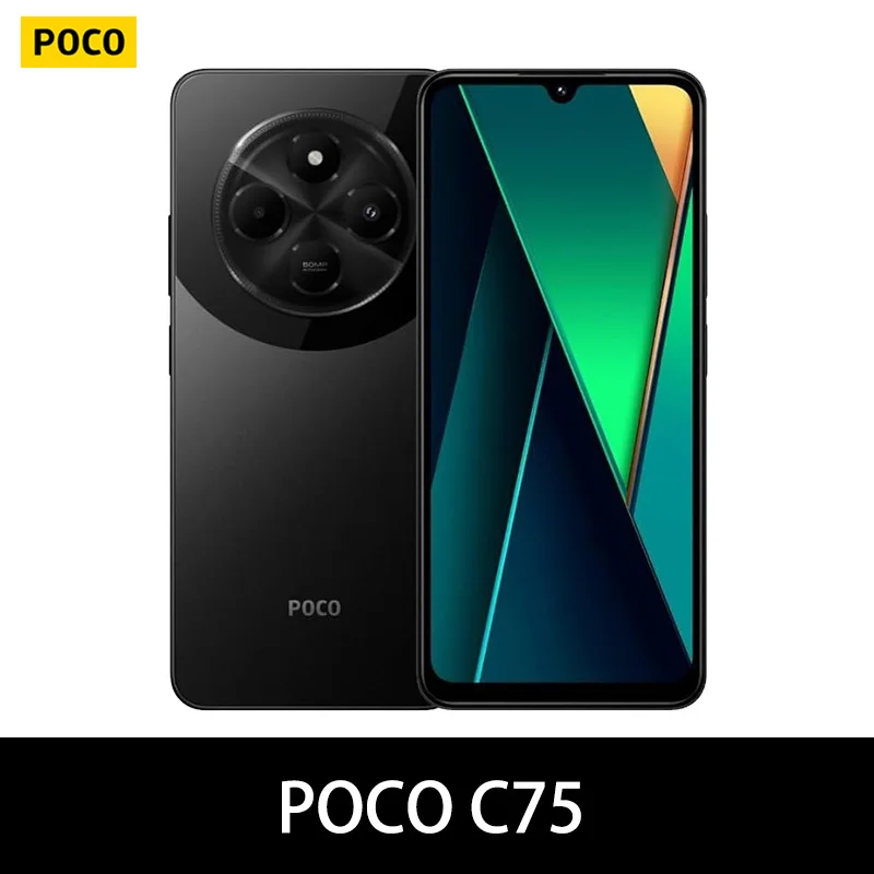 POCO C75 NFC Smartphones, 6.88 inches, 120Hz, Helio G81-Ultra, 50MP AI Dual Camera, 5160mAh Battery