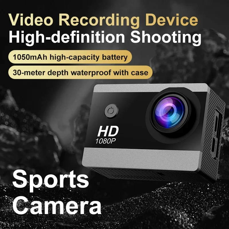 Action Camera 2.0-inch lPS HD Screen lP68 Wide Angle 130A  Full HD Helmet Video Recording Camera Sports Outdoor Mini Cam