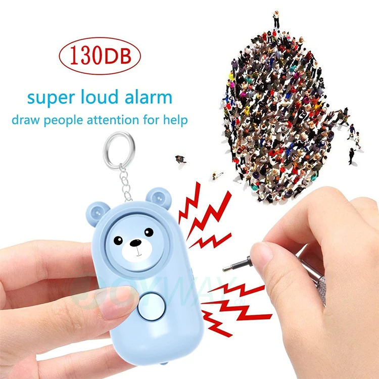 3PCS 130db Led Portable Women Emergency Self Defense Keychain Safety Personal Alarm With LED Light