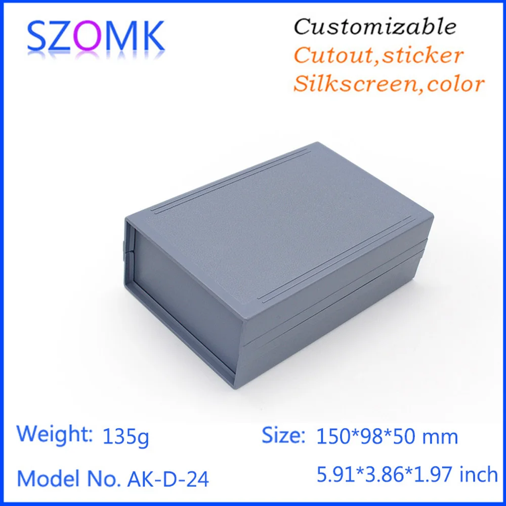 1Piece 150*98*50mm szomk desktop industrial control enclosure plastic box for electronic components plastic switch housing