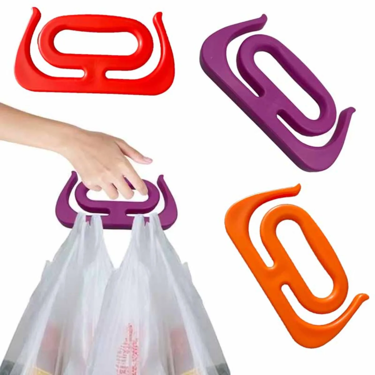 1/2pcs Portable Bag Grip Grocery Bag Carrier Multi Purpose Convenient Labor-saving Gadget Shopping Bags Carrier Handle Holder