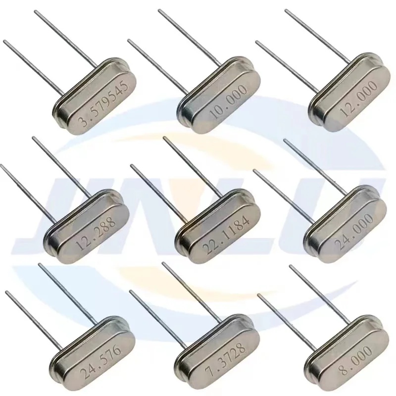 10PCS HC-49S DIP 16M 13.560M 12.288 14.318M 14.7456M 18.432M 24M 24.576 30M 32M Passive Crystal Oscillator DIP2 Quartz Resonator