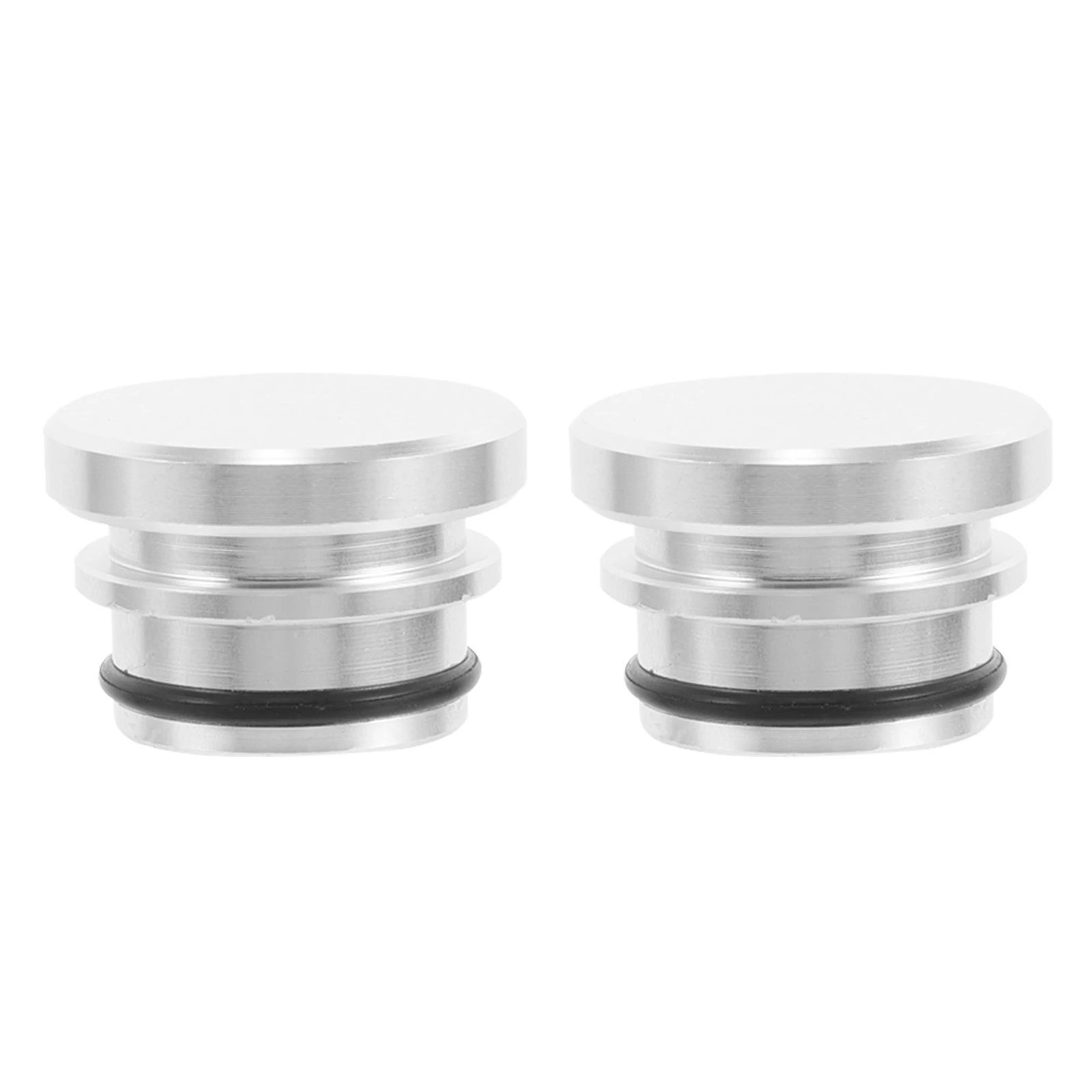 

2pcs Car Cigarette Lighter Socket Cover Dustproof Waterproof Plug Cap Silver Auto Protective Lid Universal Fit For