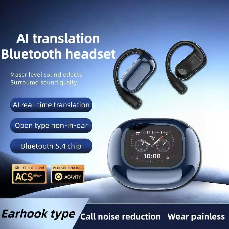 Auriculares Q16S con traductor en tiempo real, auriculares con traducción de idiomas AI, 144 idiomas, adecuados para deportes y fitness, resistentes al agua IPX5