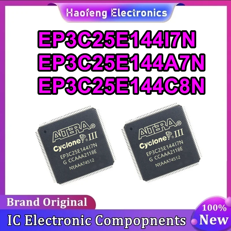 EP3C25E144I7N EP3C25E144A7N EP3C25E144C8N QFP IC رقاقة 100% جديد وأصلي في المخزون