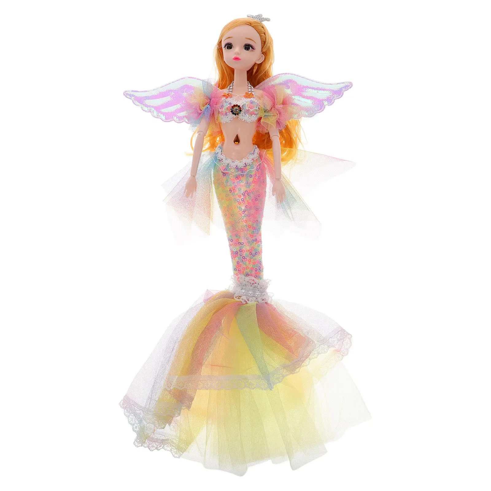 

Mermaid Mermaid Jointed Cute Colorful Dress Up Costume Imaginative Play Little Girl Decorative Figure for Kids