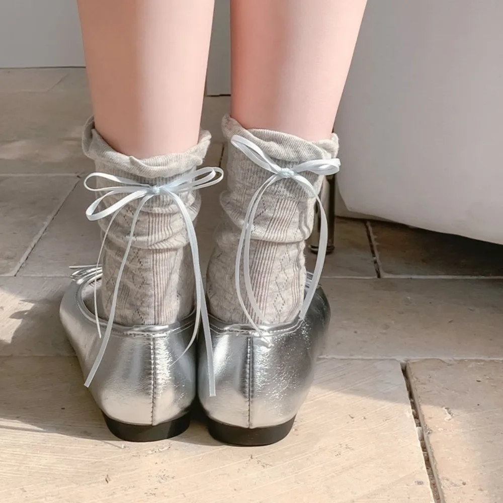 لينة لطيف القوس الحلو لوليتا رقيقة الجوارب تنفس شبكة طويلة الجوارب بلون Bowknot الجوارب الصيف