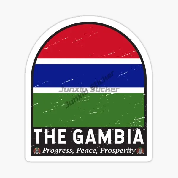 

GAMBIA National Flag and Emblem Car Sticker Vinyl Self-adhesive Stickers Applique Decal Vinyl Self-adhesive