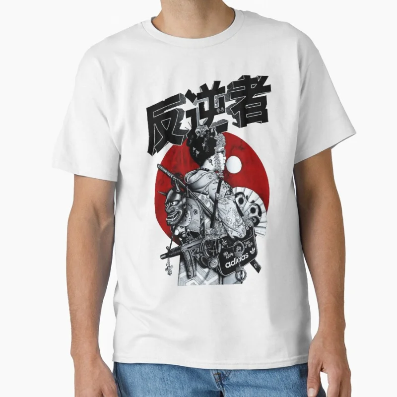

Japanese Geisha Cool Urban Style japan traditional art Cyborg Geisha Cyberpunk T-shirt Large size Adult Tops S-6xl