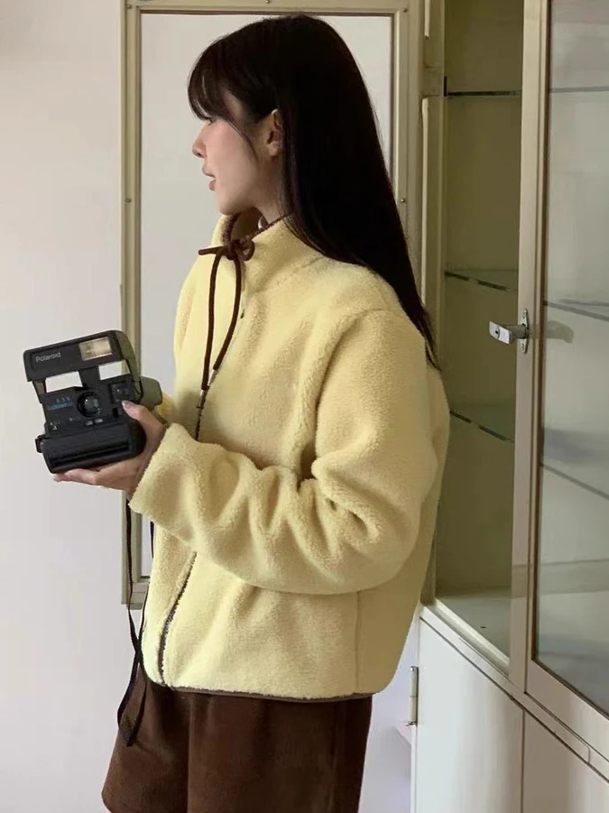 Invierno suave y acogedor sudadera de mujer Jaet pajarita cuello alto cálido suave Sle señoras Faion Fce Jersey abrigo