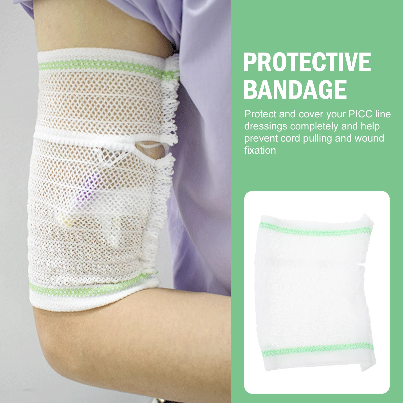 

Arm Care Set Protective Breathable Mesh Elastic Fixed Cuff Sleeve Health Guard Tube Storage Practical Design