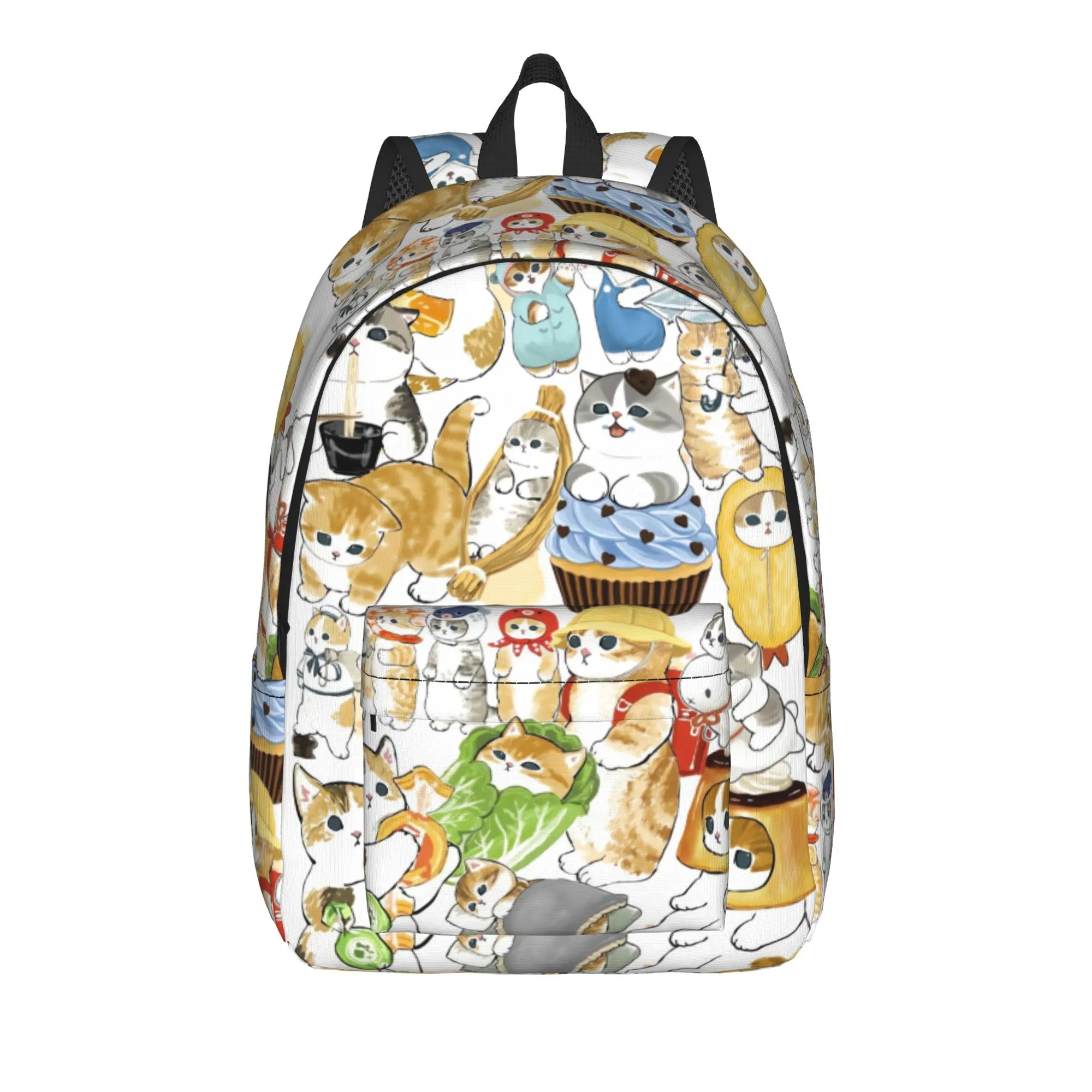 Cat M-mofusands Backpack Women Men  Print Backpacks Polyester Casual School Bags Daily Designer Rucksack