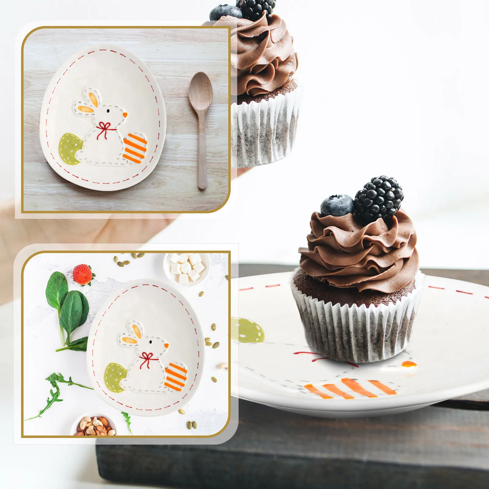 

Flower Embossed Ceramic Plate Dessert Serving Tray for Breakfast Salad Sushi Fruit Kids Tableware Decorative Cartoon Food
