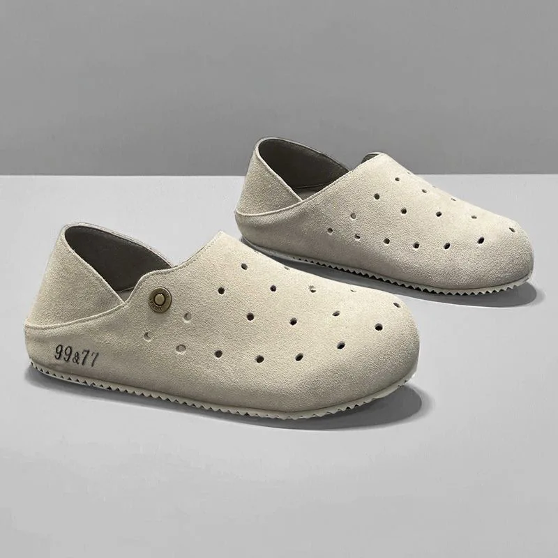 Men's Summer Perforated Slip-On Loafers Breathable Mesh Soft Sole Casual Walking Lightweight Driving Moccasins