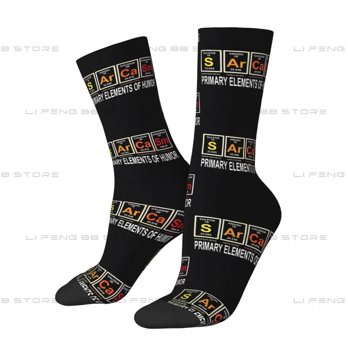 Periodic Table Sarcasm Primary Elements Of Humor Men Women Socks Cycling Novelty Spring Summer Autumn Winter Stockings Gift