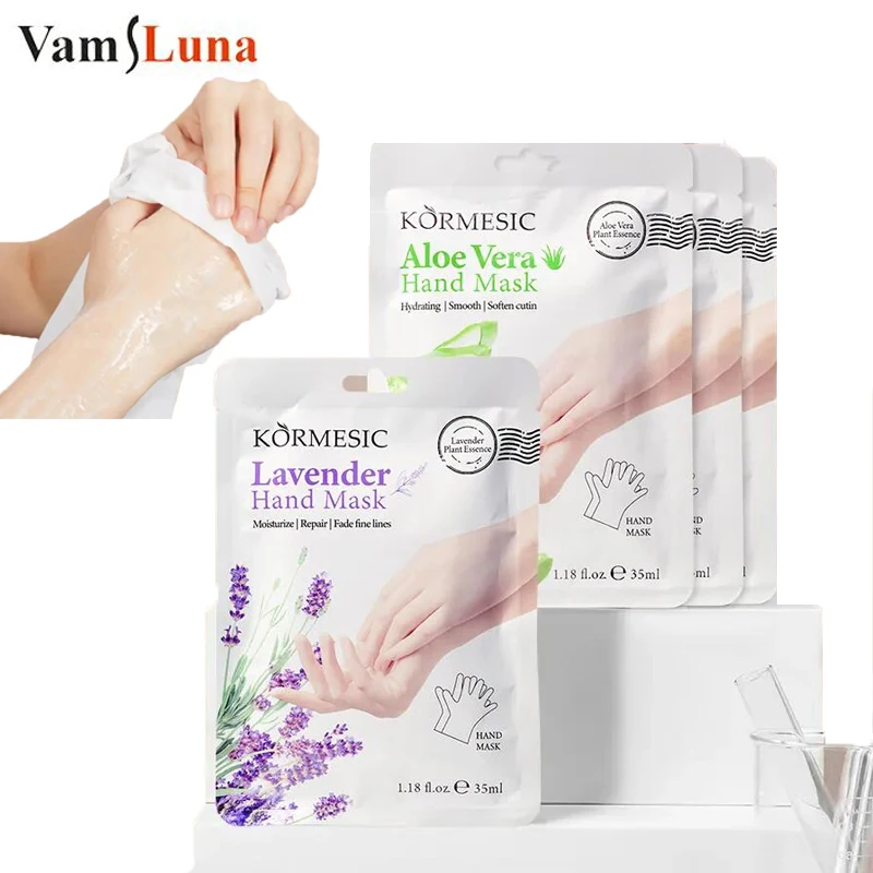 

5/10PCS Lavender and Aloe Vera Hand Mask Moisturizing Nourishing Hand Gloves for Hands Skin Care Product Brightening Hydrating