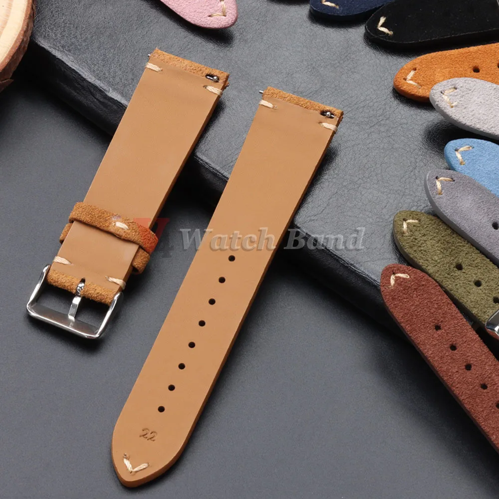 Soft Suede Quick Release Watch Strap for Seiko, 18/20/22mm