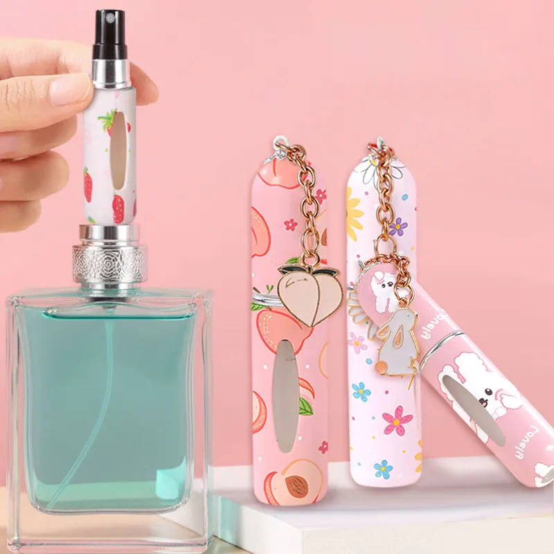 5ml Refillable Mini Perfume Bottle Cute Cat Pattern Portable Cosmetic Bottle Spray Bottle Atomizer Spray Container Travel