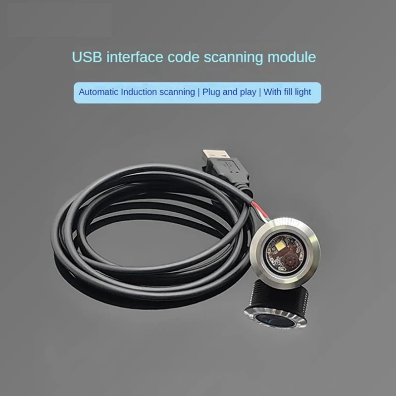 GM861 USB Interface 1D/2D Bar Code QR Code Barcode Scanner Module Stainless Steel Thread With Fill Light Durable