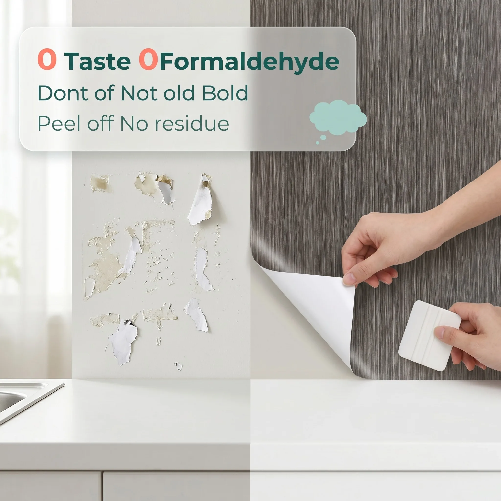 Wood Grain PVC Wallpaper Self Adhesive Sticker Waterproof Home Decor Film for DIY Door Kitchen Wardrobe Cupboard Table Furniture