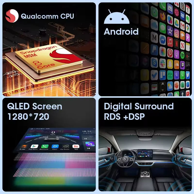 راديو السيارة اللاسلكي Carplay أندرويد لمازدا 3 2004-2009 مشغل وسائط متعددة 2 Din ستيريو Autoradio GPS والملاحة وحدة الصوت