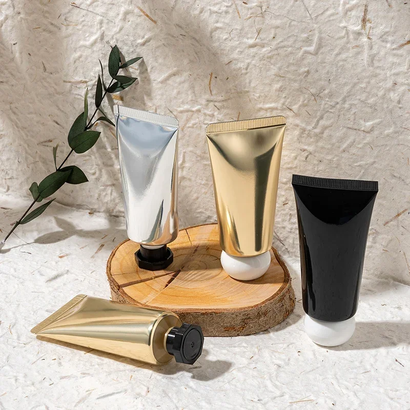 

6pcs 30ml Angle Lid Round Lid Luxury Aluminum-plastic Squeeze Tube for Dispensing Lotion Hand Cream Full of High-end Feeling
