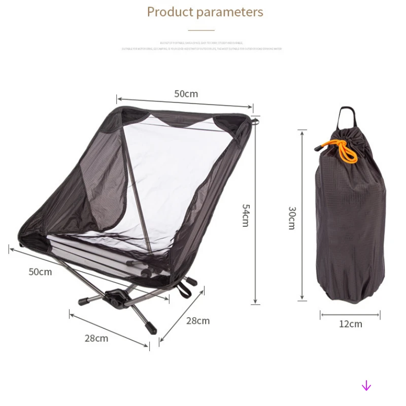 Outdoor Camping Chair Ultralight Folding Chair Portable Travel Beach Hiking Picnic Seat Fishing Tools Chairs with Storage Bag