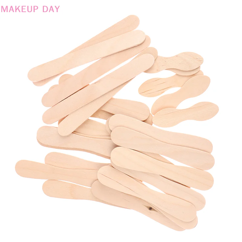 Cera Encerando Varas Descartáveis, Madeira Tongue Depressor, Mulher De Madeira Corpo Depilação, Kits De Beleza, 50Pcs