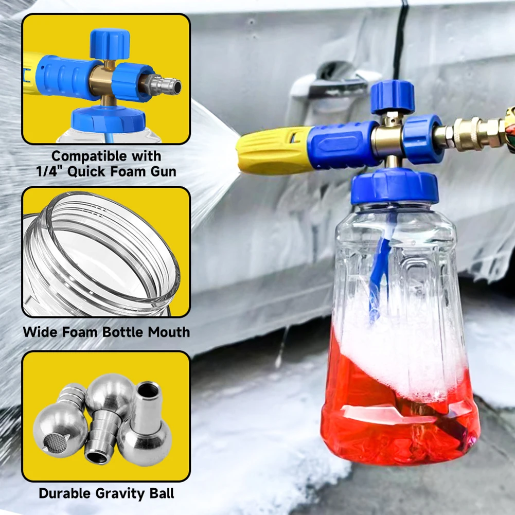 

Пляшка с распылителем пены Автомойка PA Горшок Машина для очистки высокого давления Кастрюля для пены Веерообразный распылитель пены Деталь для обслуживания автомойки