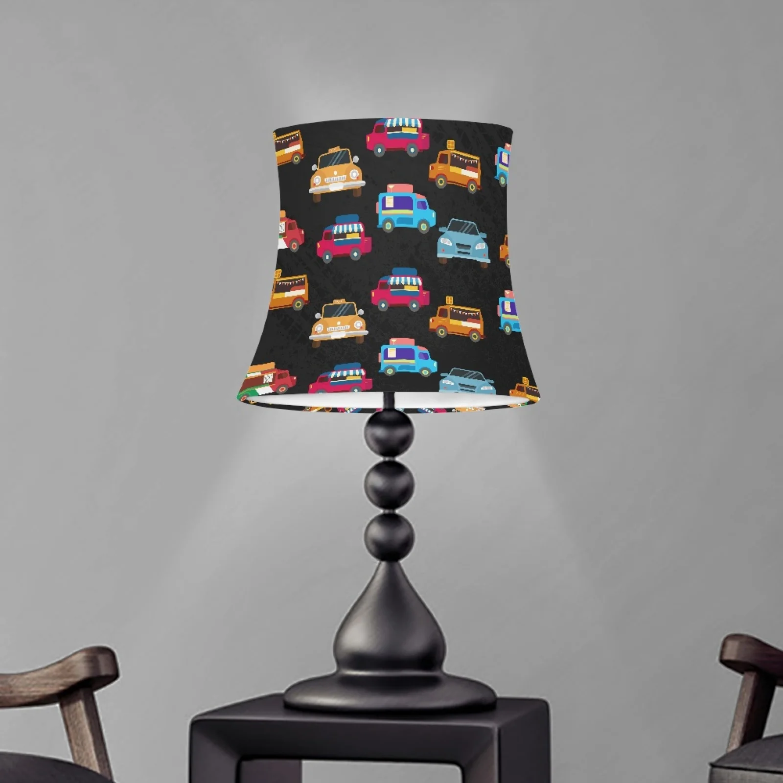 Art Decor Lampshades for Table Lamps Cartoon Car Printed Wall Lamp/Floor Lamp Chandelier Lamp Cover Light Shade Covers for Kids