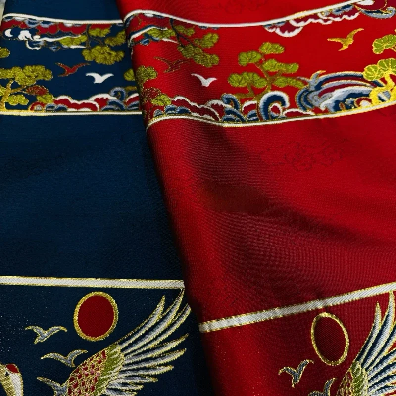 

Жаккардовая ткань, королевский синий, красный для оптовой продажи, полиэфирная ткань, шитье своими руками, модная одежда, дизайн, тканевый материал