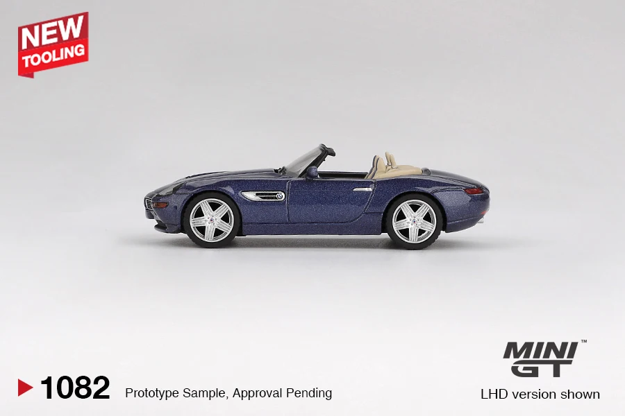 MINIGT 1/64 BMW Z8 알피나 알파인 블루 MGT01082-CH 자동차 합금 모터 차량 다이캐스트 금속 모델 어린이 장난감 소년용