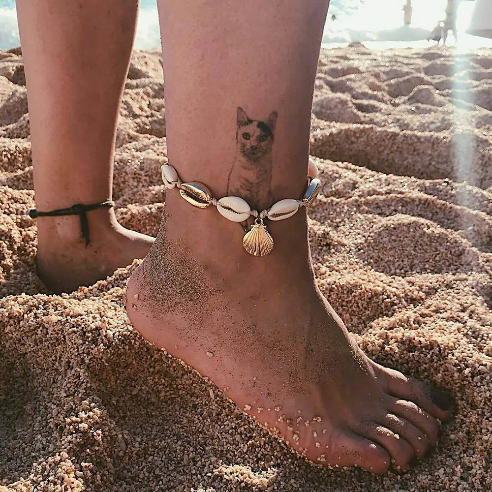 Bohemian Shell Chain Anklets For Women Handmade Shell Foot Jewelry Summer Beach Barefoot Ankle Bracelet On Leg