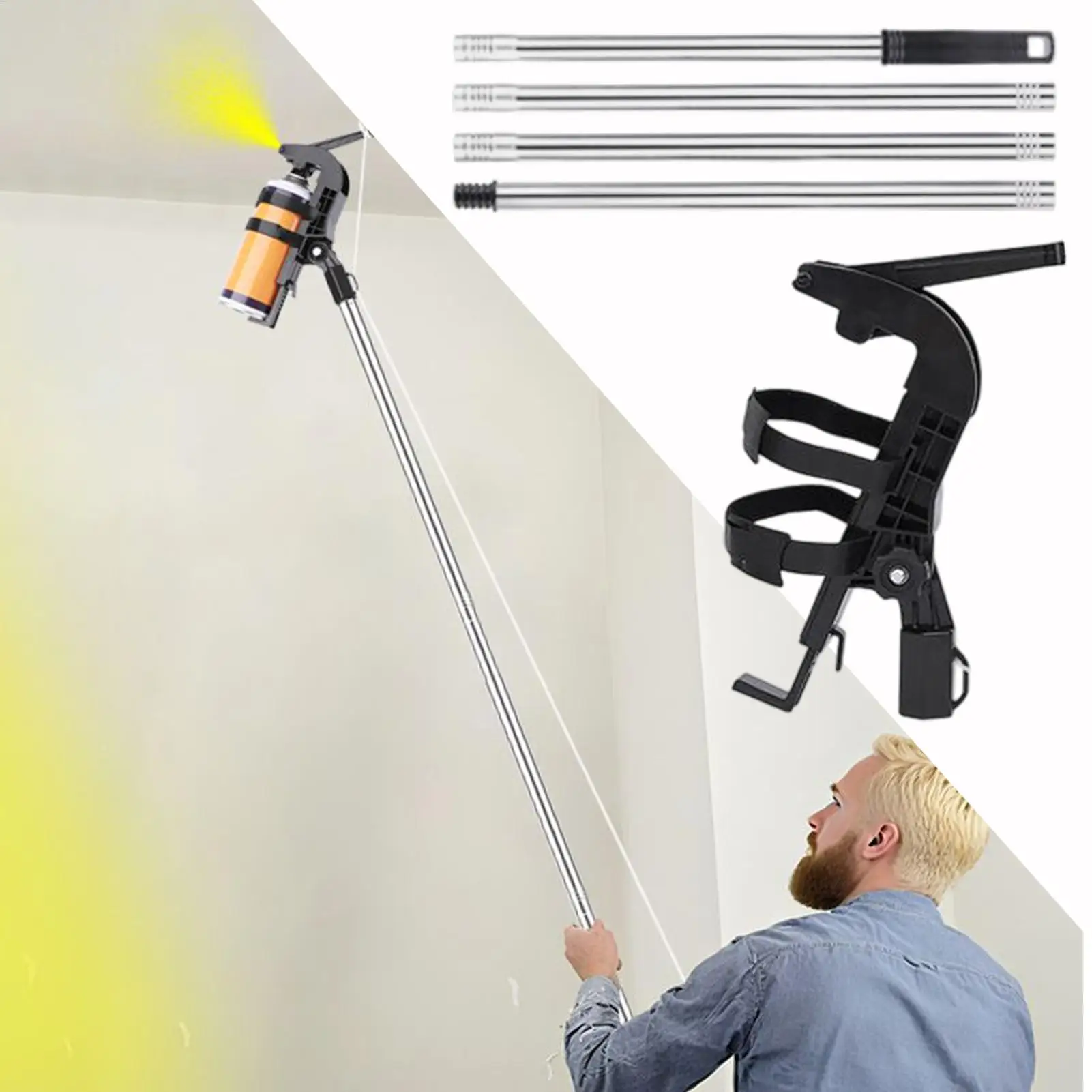 Spray can extension rod adapter Sprayer Stand Telescopic Pole potable Powder Duster Connector Accessories  for home Indoor