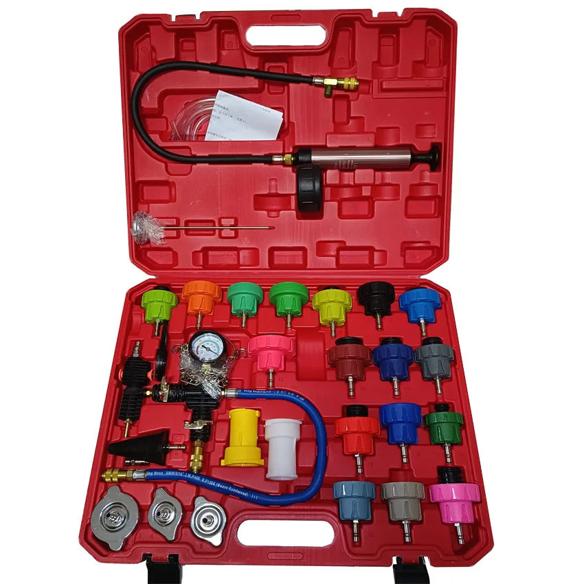 

Universal Radiator Pressure Tester Vacuum Type Cooling System Test Detector Set Tester/28Pcs