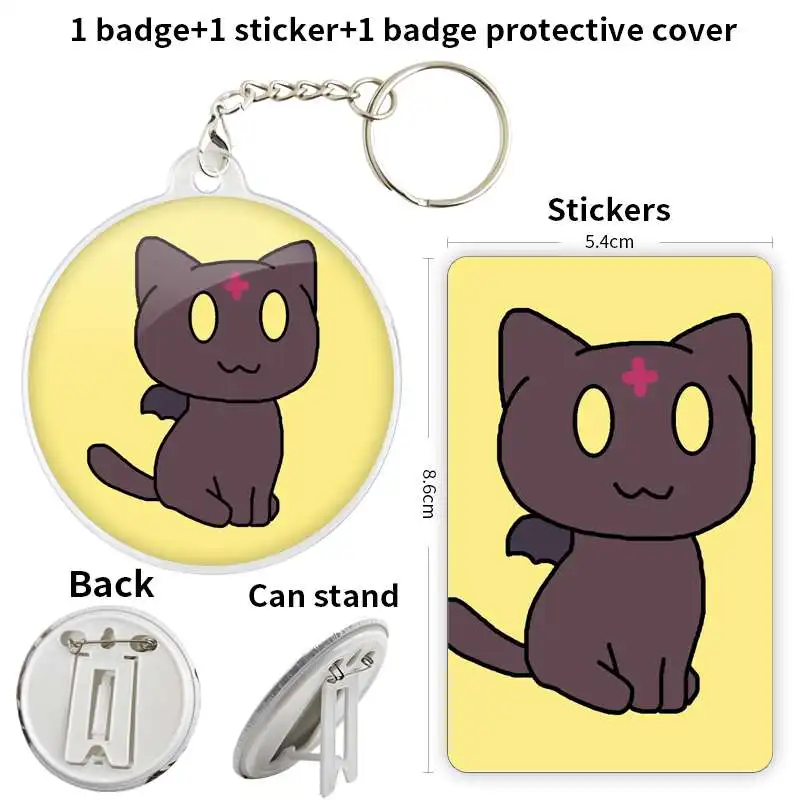 Chomusuke KonoSuba аниме персонажи игры мягкая Кнопка значок брошь якорь периферийные булавки периферийный настроить DIY Одежда ювелирные изделия