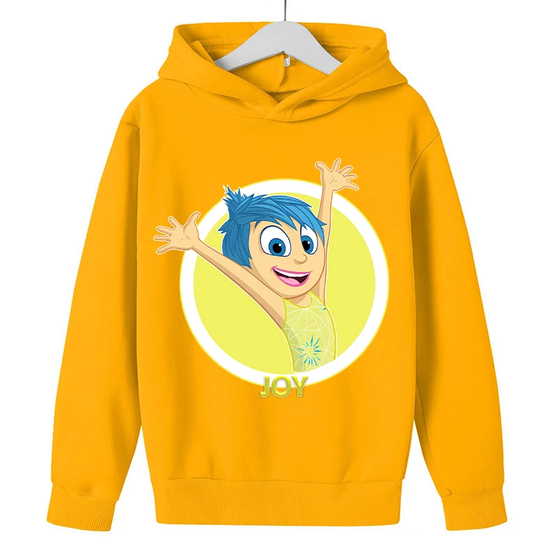 New Inside Out 2 Kids Hoodies Cute Cartoon Printed Children Tops Boys Girls Casual Hooded Sweatshirt 2024 Baby Autumn Clothes