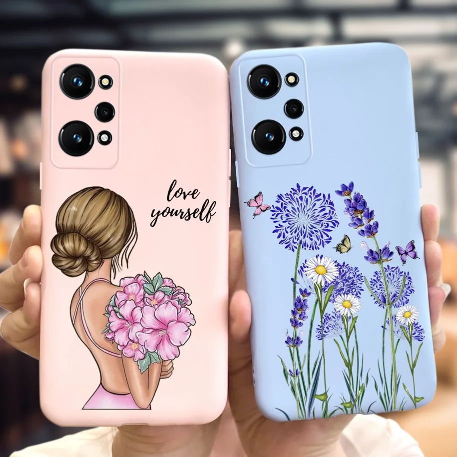 For Realme GT Neo 2 Case Girls Phone Cover Flower Silicone Soft Case For Realme GT Neo2 Back Cover RealmeGT2 Neo2 3T Q5 Pro Case