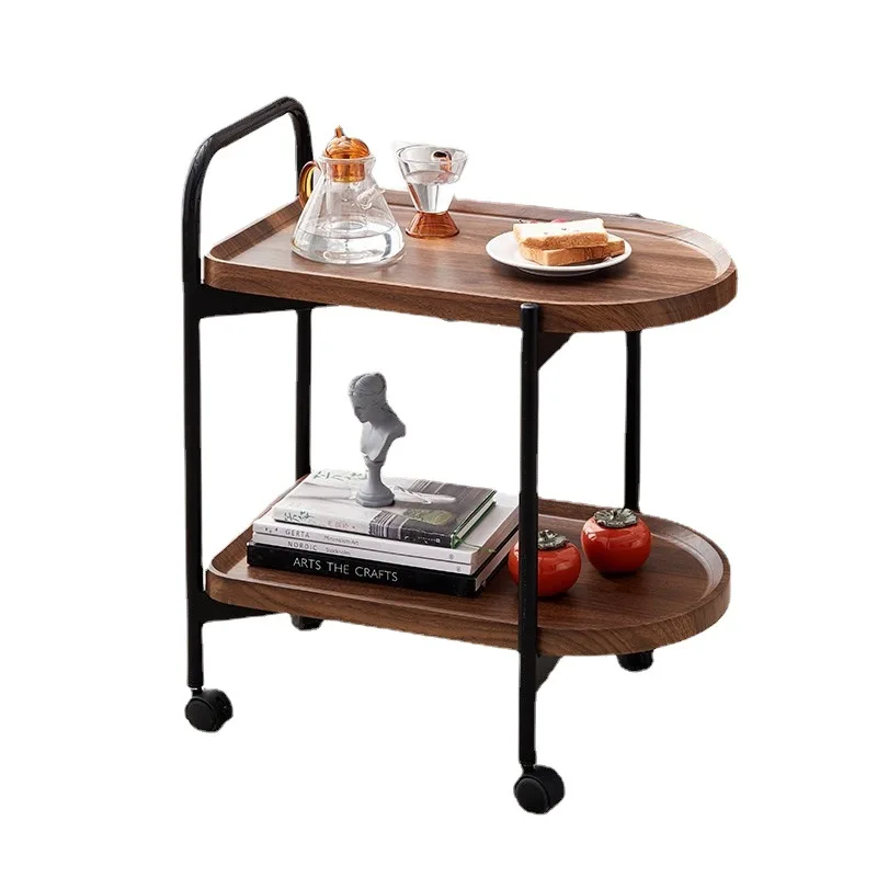 

Small coffee table with wheels bedside table simple corner table movable small cart coffee table