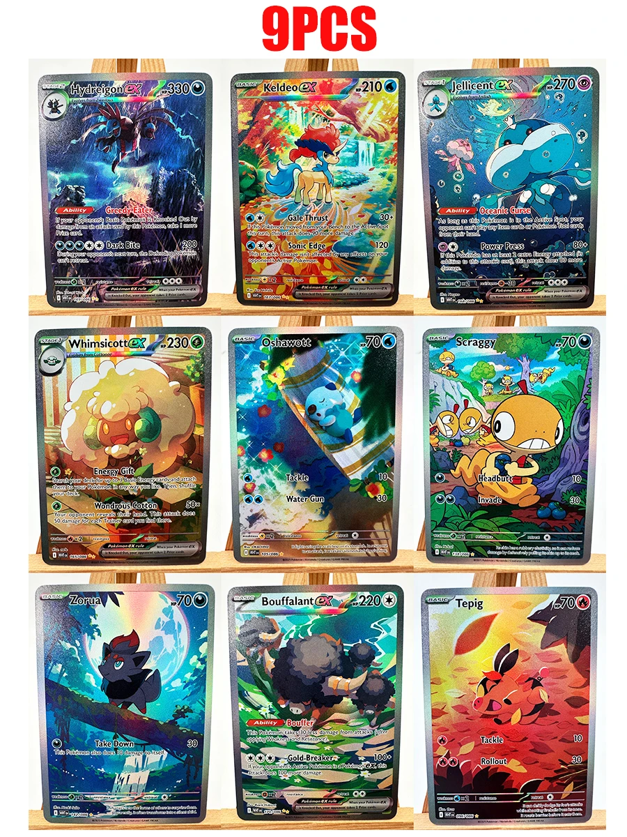 PTCG WHT BLK Victini Zekrom Reshiram Hida Englisch Spielzeug Hobbies Hobby Sammlerstücke Spielesammlung Anime-Karten