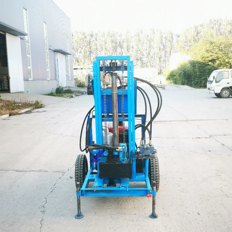 100M Diesel Engine Water Well Drilling Rig Portable Mini Water Drilling Rig Easy To Operate Depth Swivel Water Drilling Machine