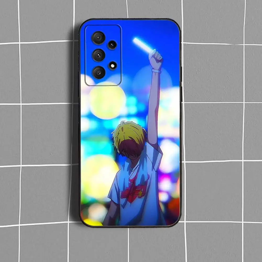 Oshi N-No Ko A-AquaS Capa de telefone para Samsung Galaxy A73,31,32,72,41,53,52,71,22,5G,Note,J7,8,9 Capa preta macia