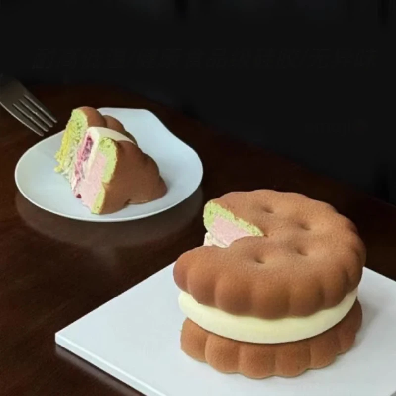 طقم قالب بسكويت من السيليكون ، على شكل بسكويت ، قالب كعكة موس ، أداة خبز الحلوى ، لوازم المطبخ ، 3 بوصة أو 4 بوصة ، 3 بوصة