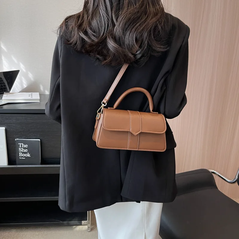 PU Leather Shoulder Bag for Women Handbag - Fashion Crossbody Bags Vintage Underarm Bag Square Satchel